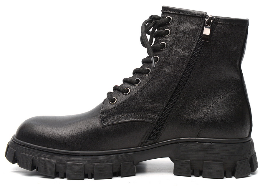 мужские ботинки натуральная кожа / натуральный мех gugu