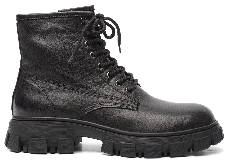 мужские ботинки натуральная кожа / натуральный мех gugu