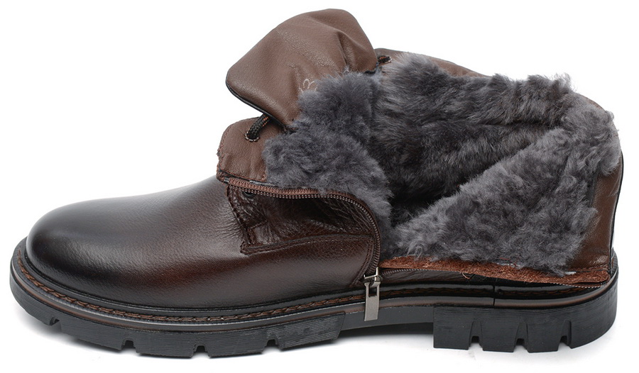 мужские ботинки натуральная кожа / натуральный мех corvetto