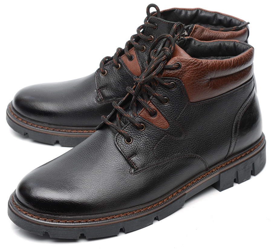 мужские ботинки натуральная кожа / натуральный мех corvetto