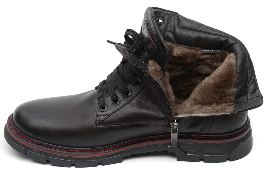мужские ботинки натуральная кожа / натуральный мех corvetto