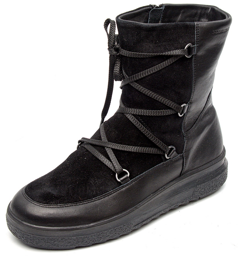 женские полусапоги натуральная кожа / велюр / шерсть salamander