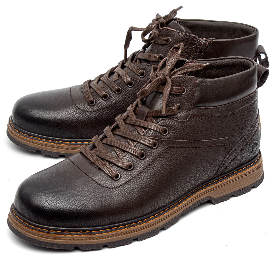 мужские ботинки натуральная кожа/натуральный мех salamander