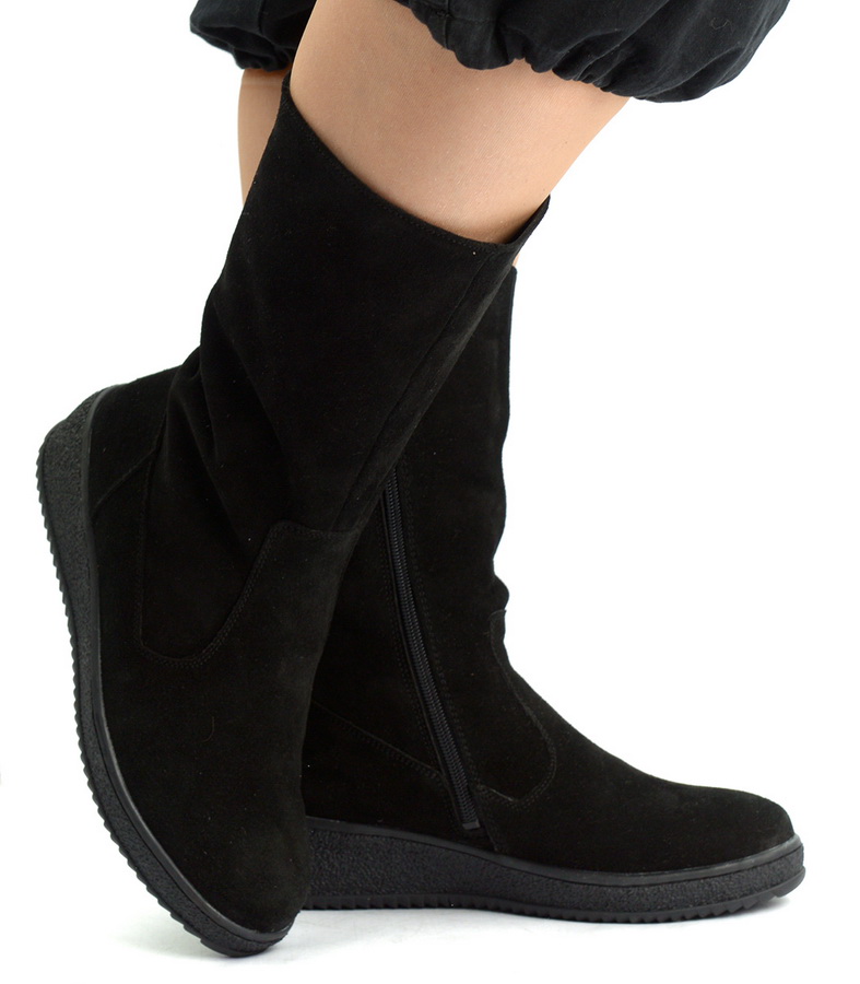 женские сапоги натуральная кожа(велюр) / натуральный мех corvetto италия