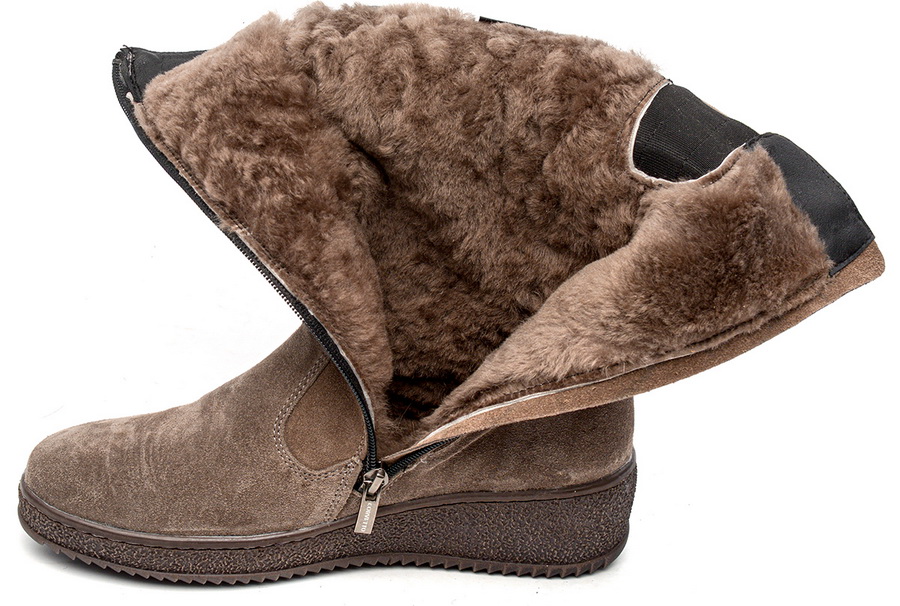 женские сапоги натуральная кожа(велюр) / натуральный мех corvetto италия