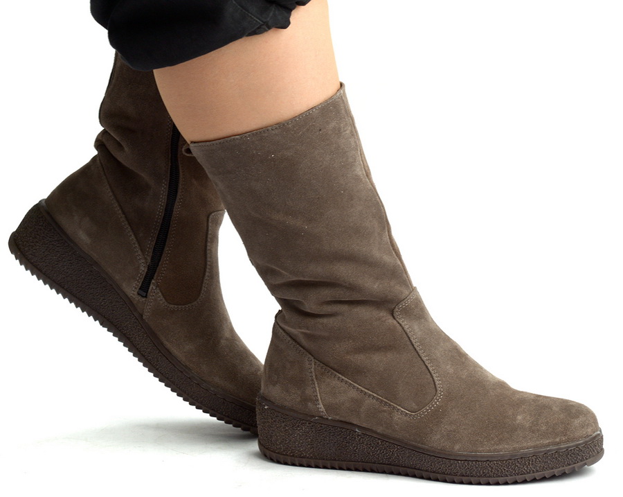 женские сапоги натуральная кожа(велюр) / натуральный мех corvetto италия