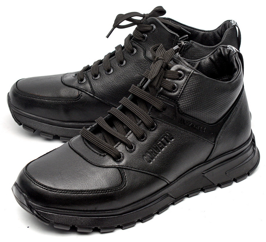 мужские кроссовки натуральная кожа /натуральный мех corvetto