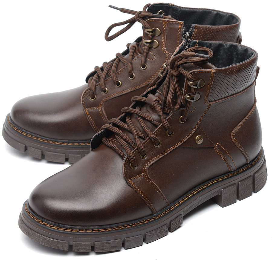 мужские ботинки натуральная кожа / шерсть wellkraft россия