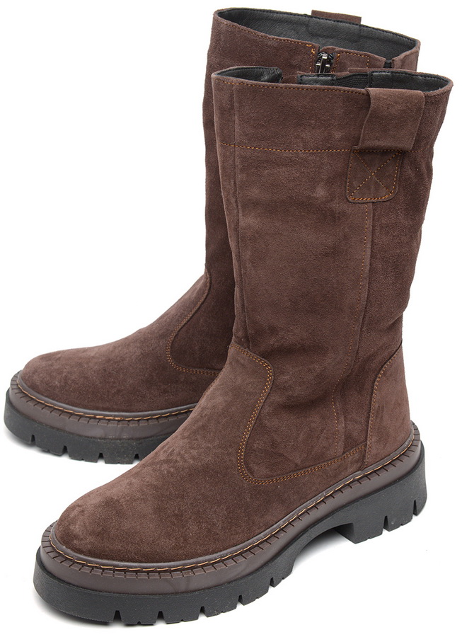 женские сапоги натуральная кожа(велюр) /натуральная  шерсть corvetto италия