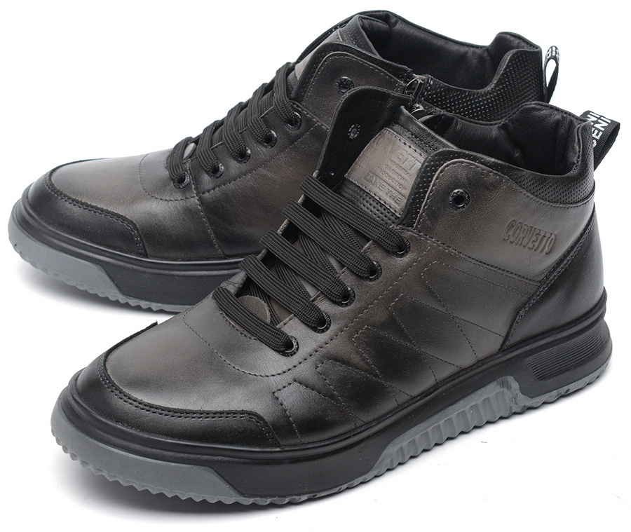 мужские ботинки полуспортивные натуральная кожа /натуральный мех corvetto