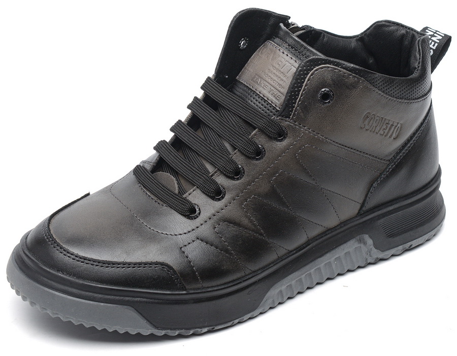 мужские ботинки полуспортивные натуральная кожа /натуральный мех corvetto