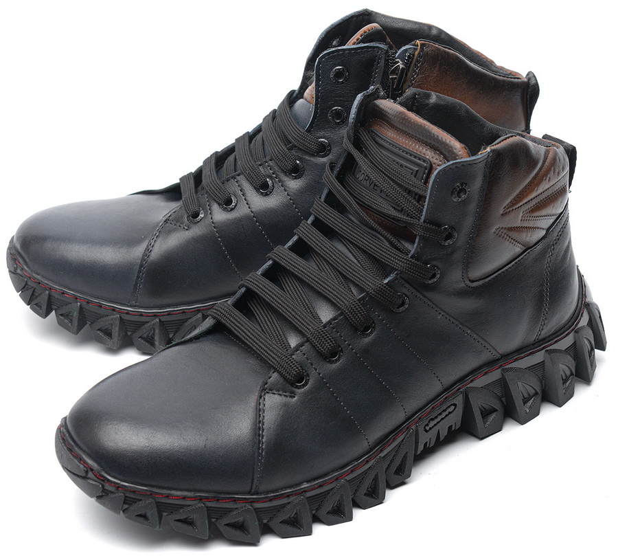 мужские ботинки полуспортивные натуральная кожа /шерсть corvetto