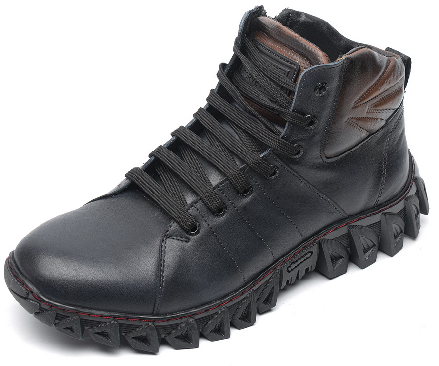 мужские ботинки полуспортивные натуральная кожа /шерсть corvetto