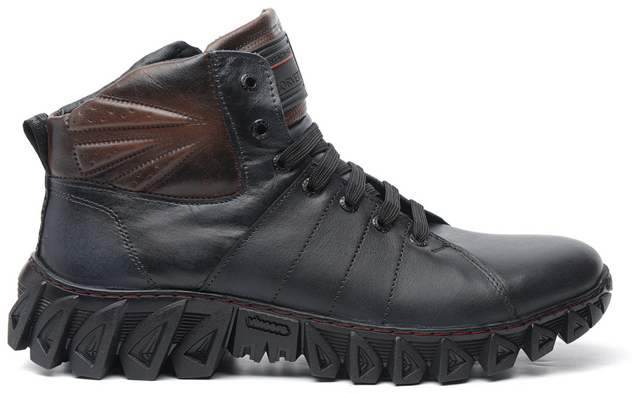 мужские ботинки полуспортивные натуральная кожа /шерсть corvetto