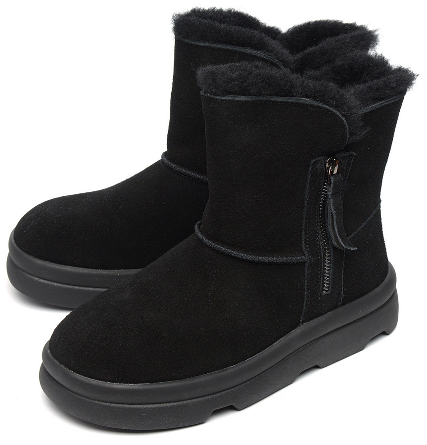 женские полусапоги натуральная кожа (велюр) / натуральный мех salamander