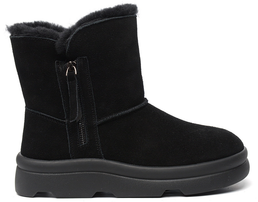 женские полусапоги натуральная кожа (велюр) / натуральный мех salamander