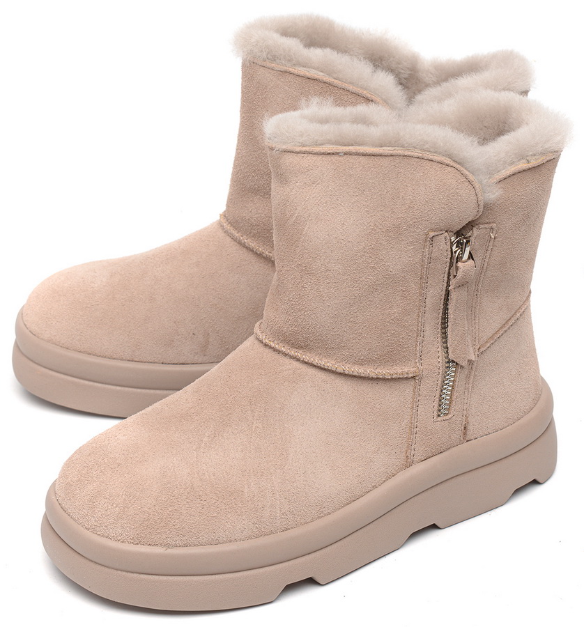 женские полусапоги натуральная кожа (велюр) / натуральный мех salamander