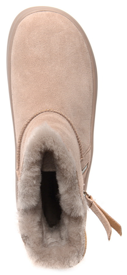 женские полусапоги натуральная кожа (велюр) / натуральный мех salamander