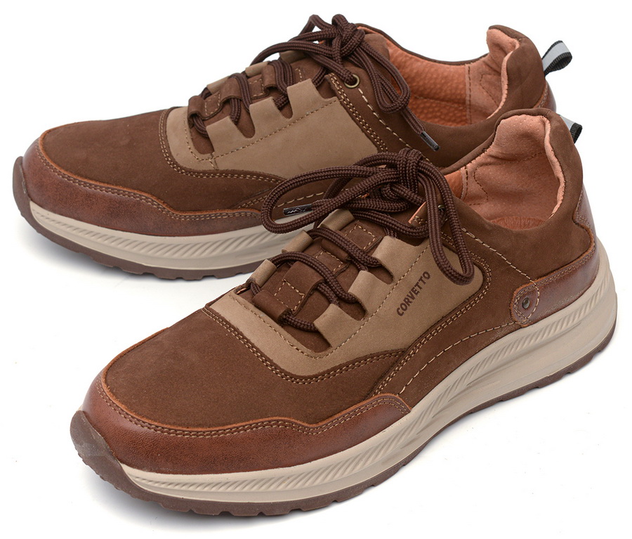 мужские кроссовки натуральная кожа+нубук corvetto италия