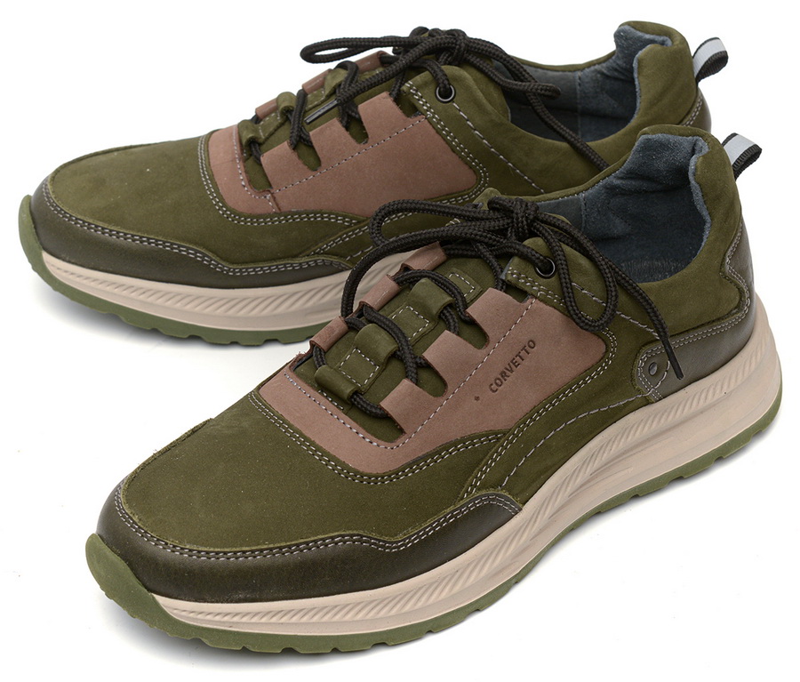 мужские кроссовки натуральная кожа+нубук corvetto италия