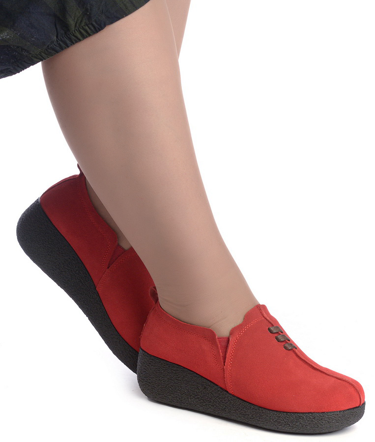 женские мокасины на танкетке натуральная кожа (велюр) binifoot тайвань 