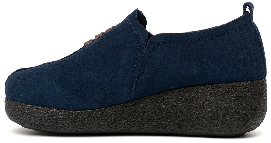 женские мокасины на танкетке натуральная кожа (велюр) binifoot тайвань 