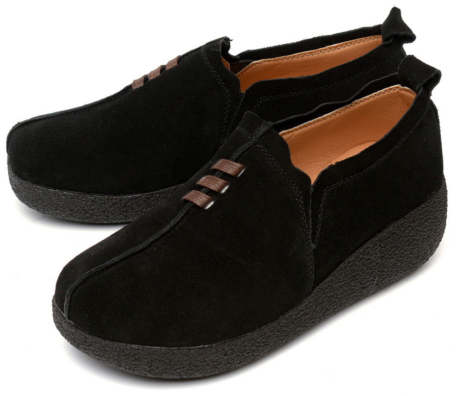 женские мокасины на танкетке натуральная кожа (велюр) binifoot тайвань 