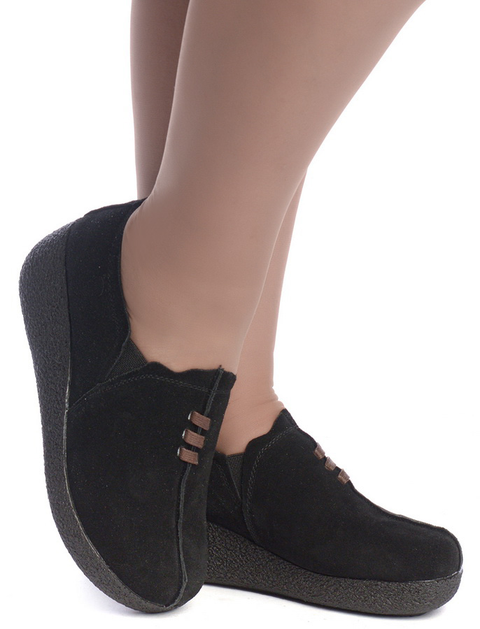 женские мокасины на танкетке натуральная кожа (велюр) binifoot тайвань 