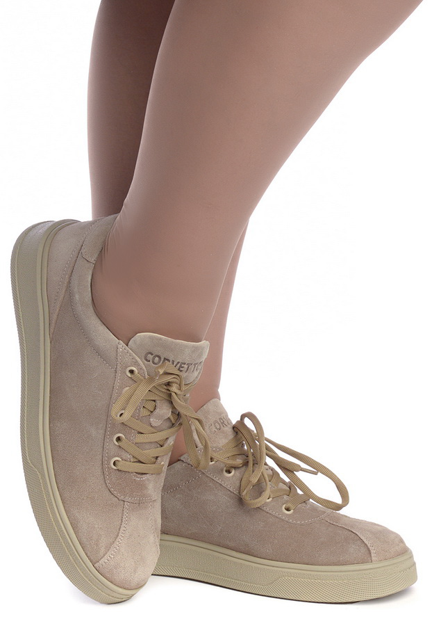 женские кеды натуральная кожа (велюр) corvetto италия