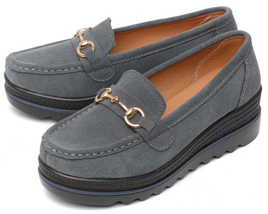 женские мокасины на танкетке натуральная кожа (велюр) binifoot тайвань 