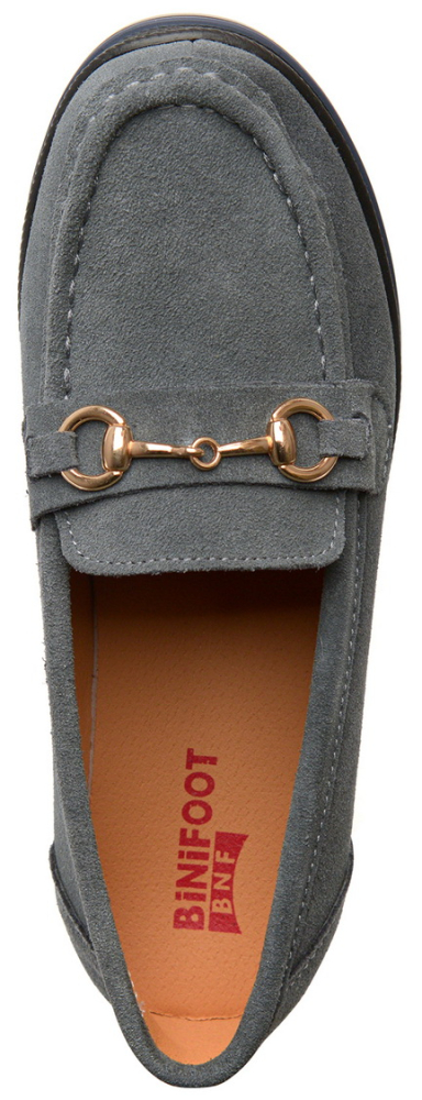 женские мокасины на танкетке натуральная кожа (велюр) binifoot тайвань 