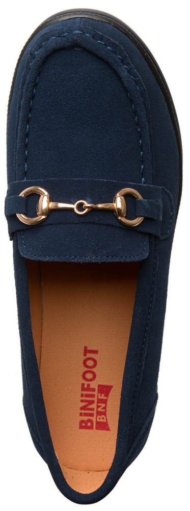 женские мокасины на танкетке натуральная кожа (велюр) binifoot тайвань 