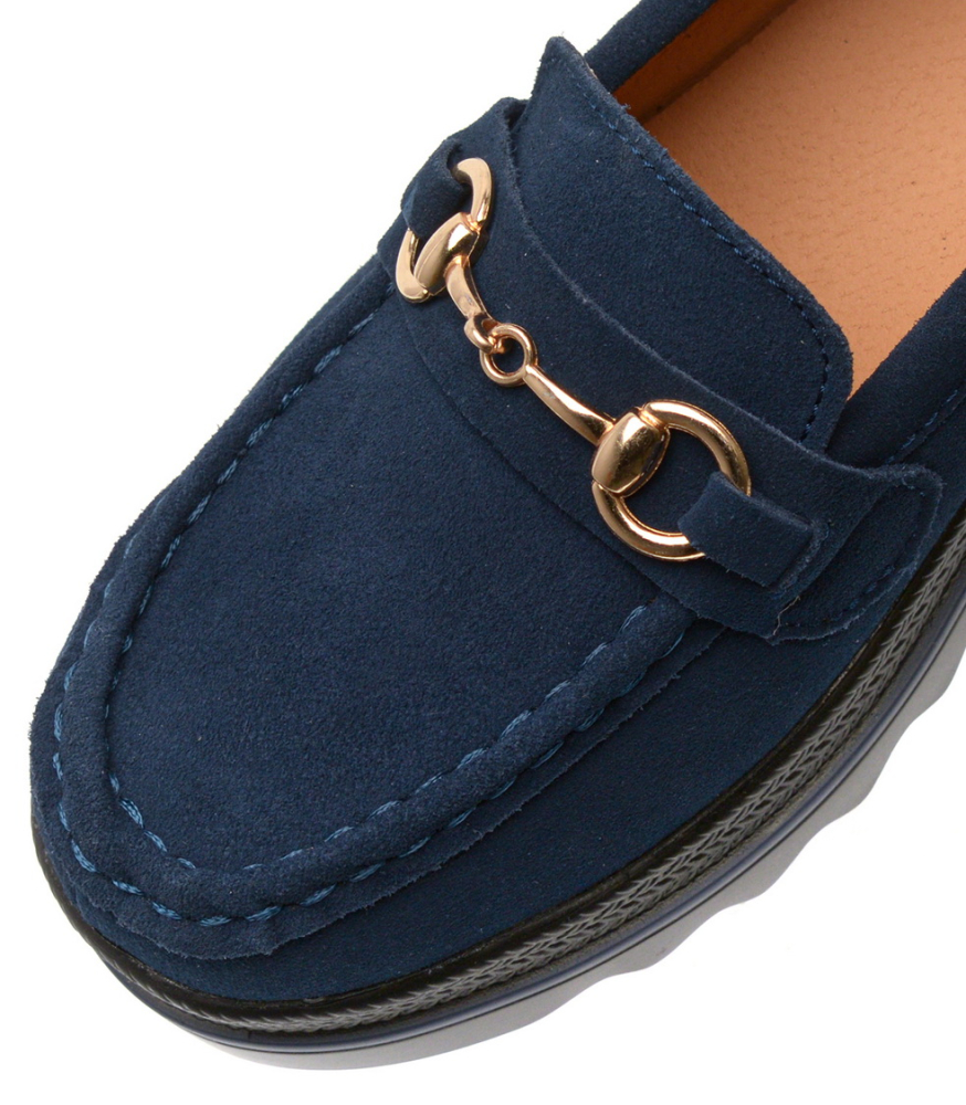 женские мокасины на танкетке натуральная кожа (велюр) binifoot тайвань 