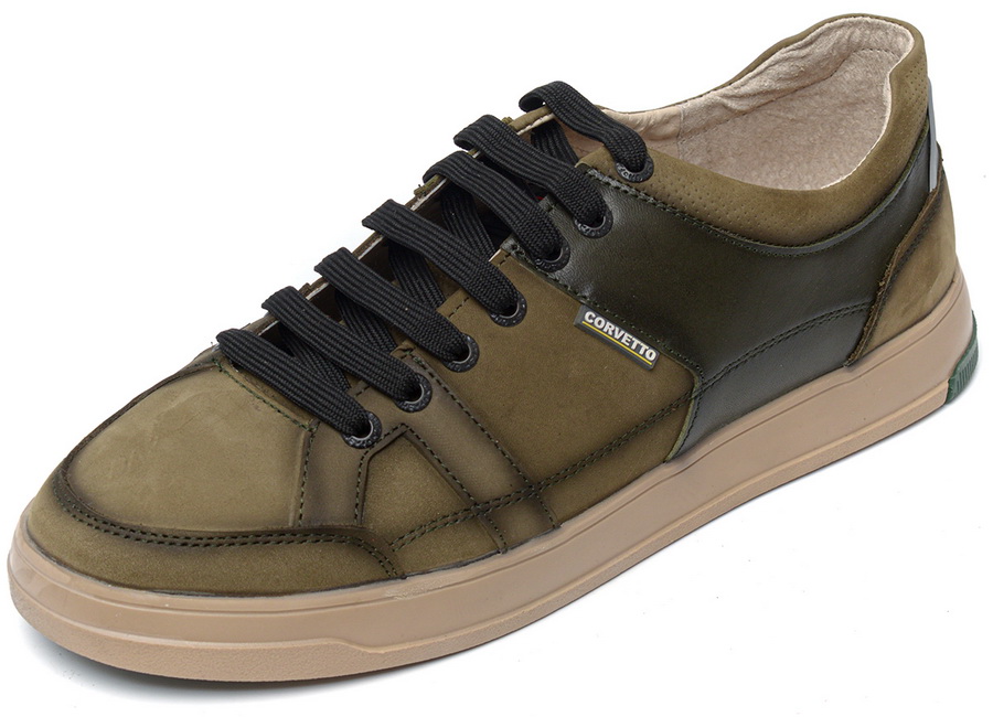 мужские кеды натуральная кожа (нубук) corvetto италия