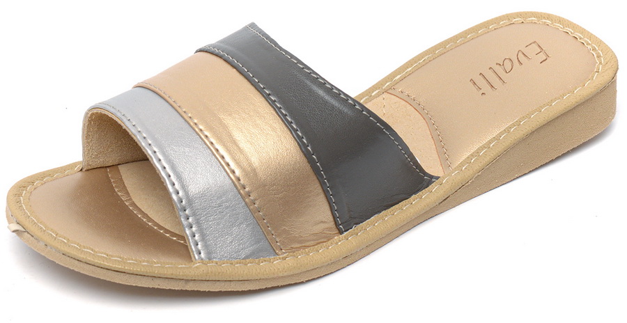 женские тапочки натуральная кожа evalli 