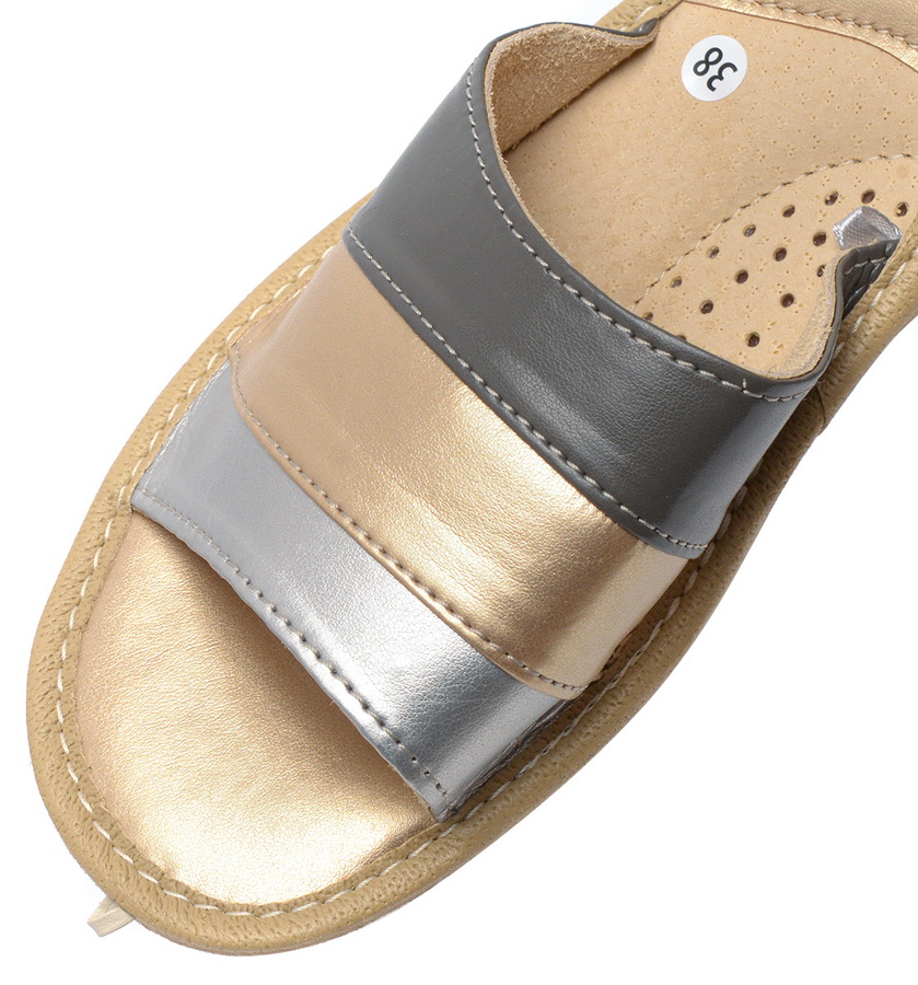 женские тапочки натуральная кожа evalli 