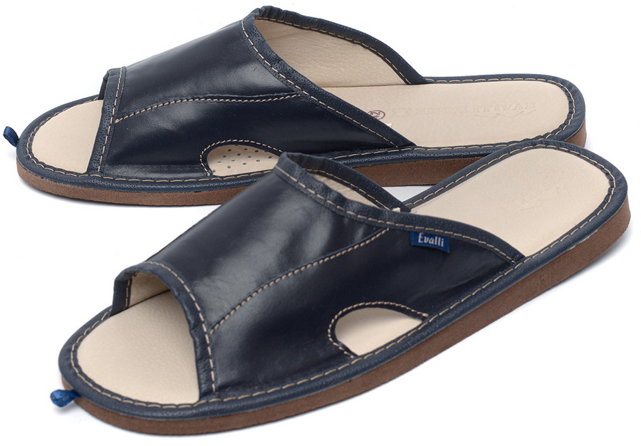 мужские тапочки натуральная кожа evalli россия