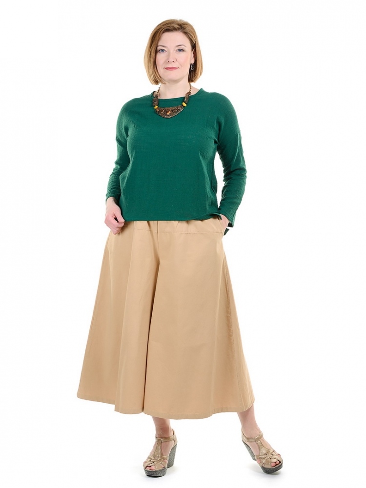 кофта 100% лен длинный рукав корея