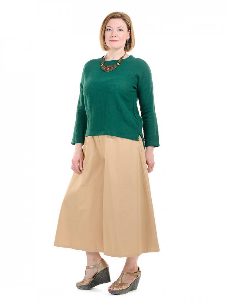 кофта 100% лен длинный рукав корея