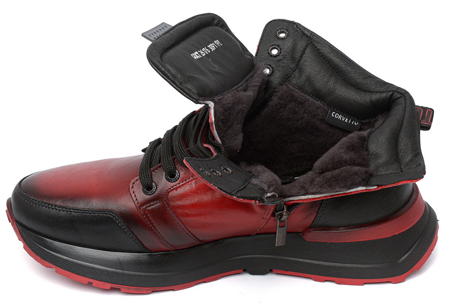 мужские кроссовки натуральная кожа / натуральный мех corvetto италия