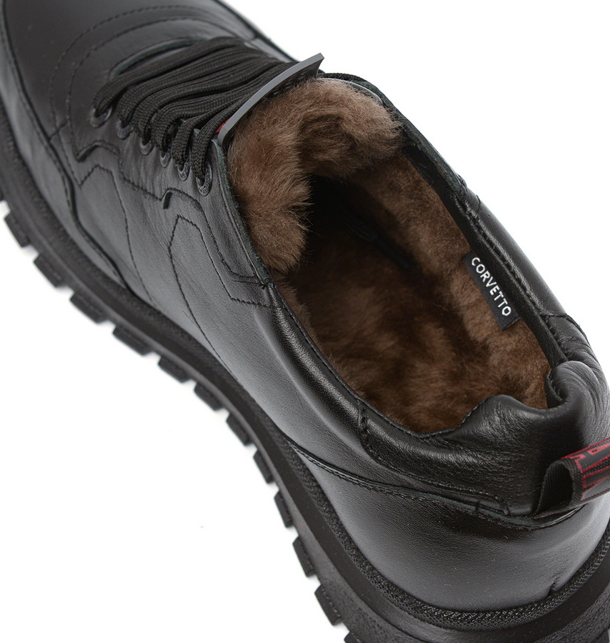 мужские кроссовки натуральная кожа / натуральный мех corvetto