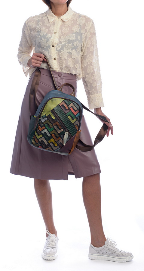 рюкзак женский натуральная кожа kikilok корея