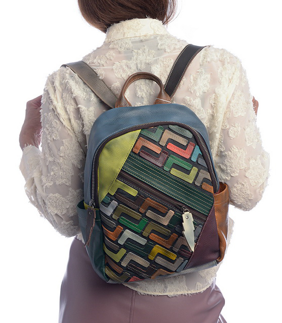 рюкзак женский натуральная кожа kikilok корея