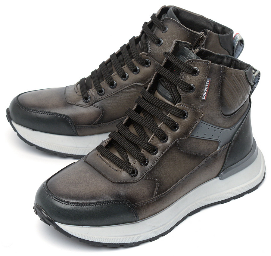 мужские кроссовки натуральная кожа / шерсть corvetto