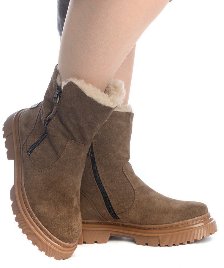 женские сапоги натуральная кожа(велюр) /натуральная  шерсть corvetto италия