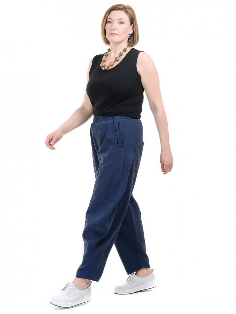 брюки 100% лен корея