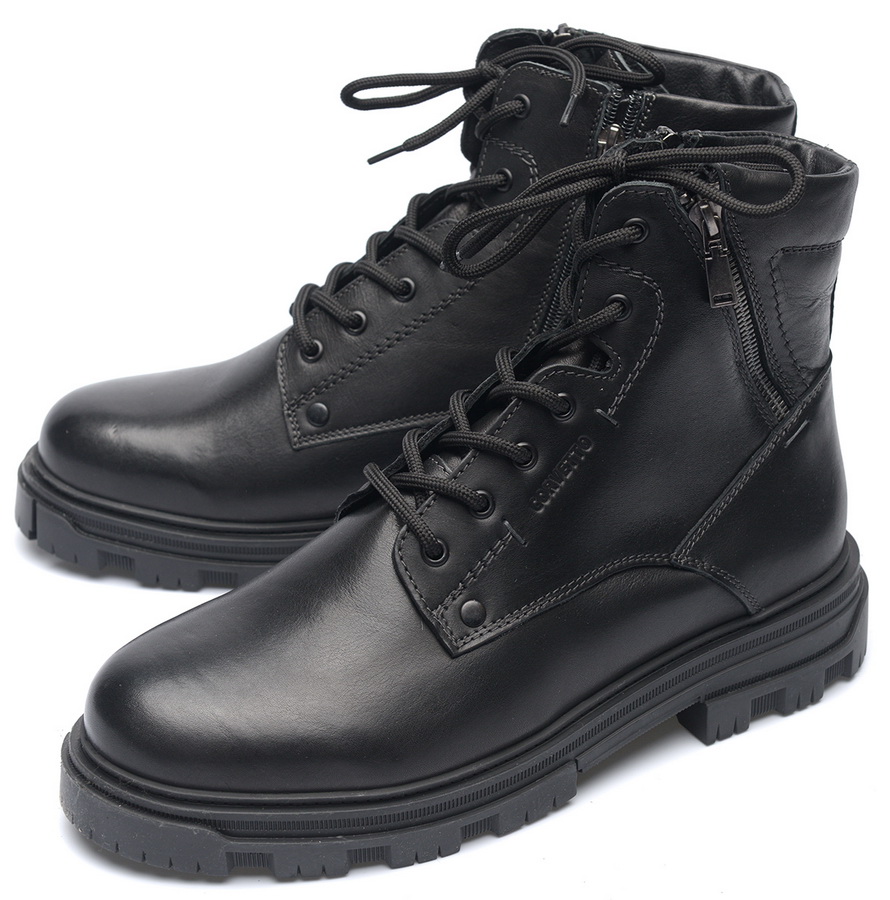 мужские ботинки натуральная кожа / натуральный мех corvetto