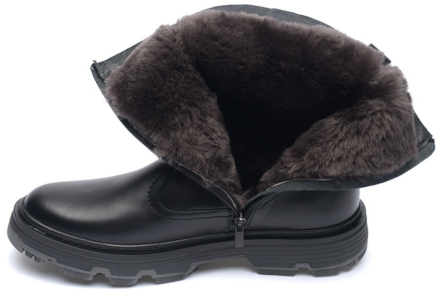 мужские сапоги натуральная кожа / натуральный мех corvetto