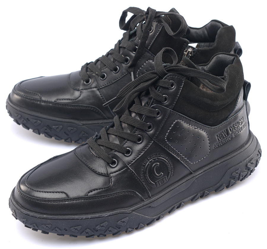 мужские ботинки полуспортивные натуральная кожа / шерсть corvetto