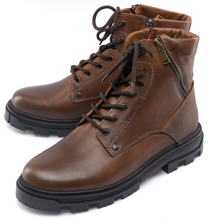 мужские ботинки натуральная кожа / натуральный мех corvetto